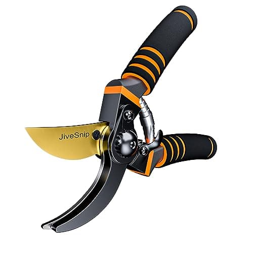 Image of JiveSnip Premium Titanium Garden Secateurs - Professional Bypass Pruning Shears for Plants, Hedges, and Flowers