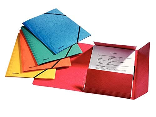 Image of Esselte Rainbow 3-Flap Folder, A4, Assorted colours, Pack of 5, 15523