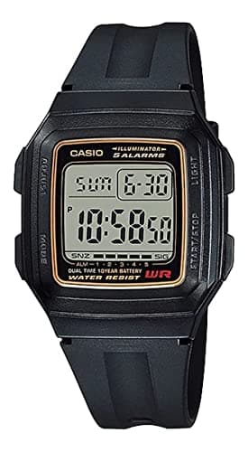 Image of Casio Men's F201WA-9A Black Resin Quartz Watch with Digital Dial
