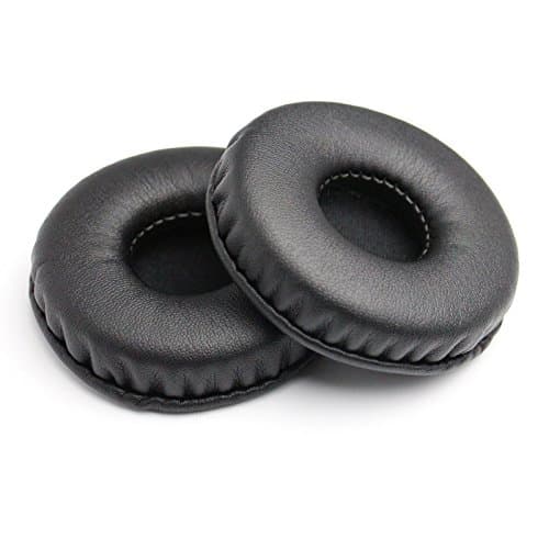 Image of Replacement Earpads Leather Ear Cushions Spare Ear Pads Kit fit for More Universal Diameter 70MM(1Pair Black)