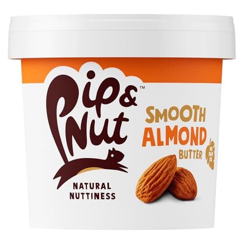 Image of Pip & Nut - Smooth Almond Butter (1kg) | Natural Nut Butter, No Palm Oil, No Added Sugar, Hi-Oleic Almonds, High in Unsaturated Fats, Gluten Free, Vegan, Dairy Free