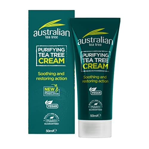 Image of Australian Tea Tree Cream, Purifying, Natural, Vegan, Cruelty Free, Paraben and SLS Free, Soothing, 50 ml