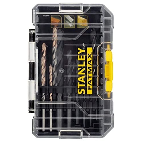 Image of STANLEY Masonry Drilling Bit Set for Metal and Wood Includes a Small ToughCase and Shaker Box Compatible with Pro-Stack and TSTAK (14 Pieces) STA88561