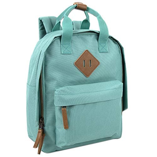 Image of MADISON & DAKOTA Canvas Mini Backpack for Everyday & Day Pack Rucksack in Solid Color Blocks, Black, S, Rucksack Backpacks