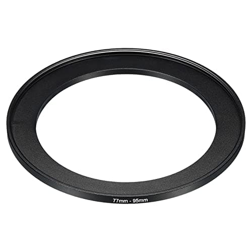 Image of PATIKIL 77mm-95mm Metal Step Up Ring, Camera Lens Filter Adapter Ring Aluminum Filter Adapter Ring for Camera Lenses Hood, Black