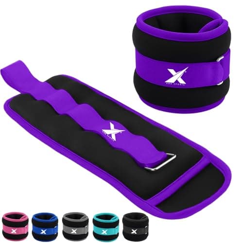 Image of Xn8 Neoprene Ankle Weights With Strap, Pair of (0.5kg,1kg,1.5kg,2kg,2.5kg,3kg) Leg Weights, Wrist Weights, Arm Weights for Home Fitness, Strength Training, Running, Walking, Gym, Workout, Aerobics