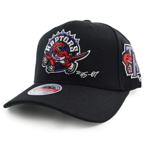 Image of Mitchell & Ness NBA Timeline Classic Red Snapback Cap Toronto Raptors Black, black, One Size