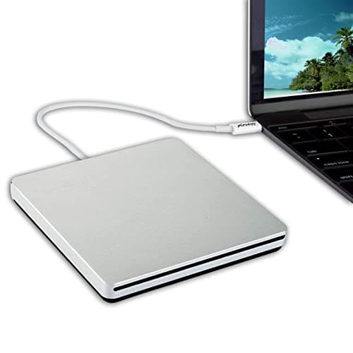 Image of Ploveyy USB C Superdrive External DVD/CD Reader/Burner Player for Apple-MacBook Pro Air/ASUS/DELL Laptop Mac iMac Windows10 PC Desktop with Type-C Port Plug and Play - Silver