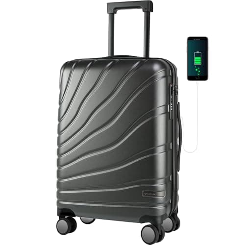 Image of VANKEAN Rolling Laptop Bag Women Men, Travel Backpack with Wheels for Men Women, Wheeled Backpack Laptop Trolley Bag 20 Inch Waterproof Rolling Rucksack Suitcase Office Travel Business,Dark Grey