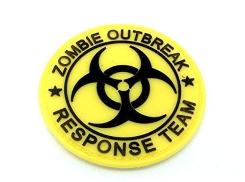 Image of Zombie Outbreak Response Team Yellow Biohazard PVC Airsoft Paintball Patch