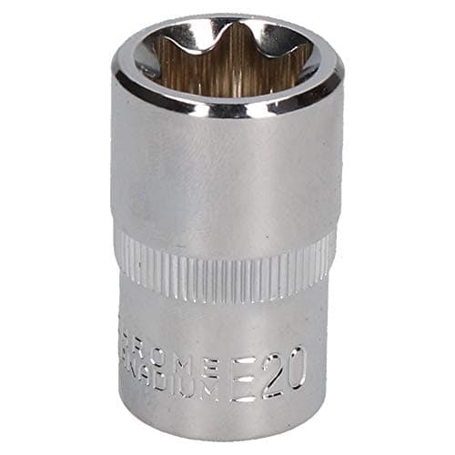 Image of E20 Female Torx Socket Star Bit 1/2" Drive Standard External Chrome Vanadium Steel