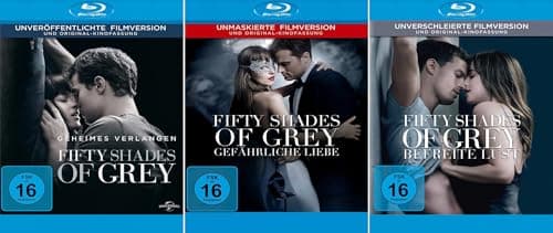 Image of Fifty Shades of Grey 1 - 3 Geheimes Verlangen - Gefährliche Liebe - Befreite Lust [Blu-ray]