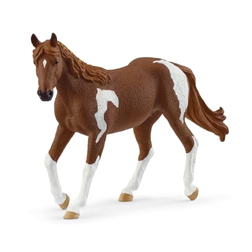 Image of SCHLEICH Horse Club - Paint Horse Mare - 6" Hand-Painted Collectable, Realistic Toy Horse Figurine for Girls and Boys. Durable, Educational Figure for Fun Imaginative Play. Kids Toys Ages 5+ 14901