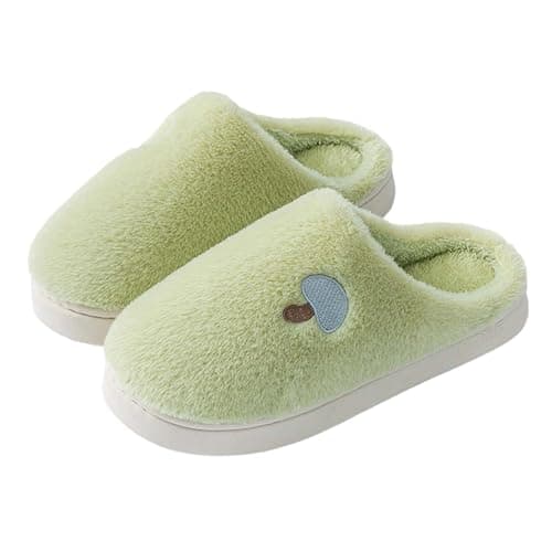 Image of Slippers For Women, Cozy Embroidered Women'S Slippers With Thick Sole Warm Indoor Home Footwear For Comfortable Relaxation
