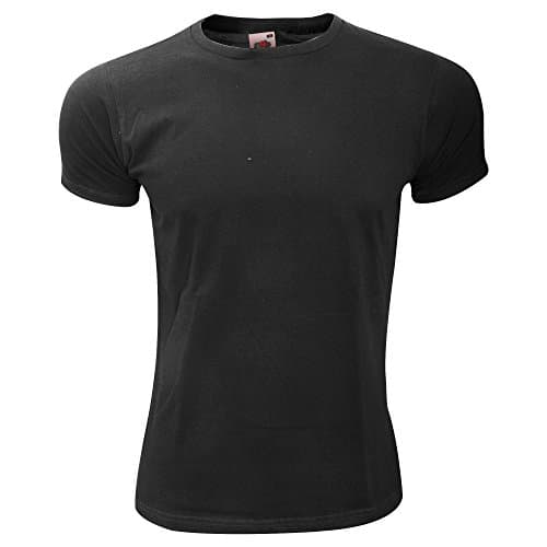 Image of Fruit of the Loom Men's Fitted Valueweight T-Shirt, Black, Small