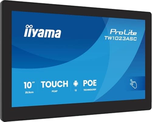 Image of iiyama Prolite TW1023ASC-B3P 25.5 cm 10.1 Inch Touchscreen PC IPS LED WXGA 10 Point Multitouch Capacitive Android 13 iiSignage² HDMI-Out USB RJ45 PoE WiFi Bluetooth Webcam SD Slot Anti-Fingerprint 24