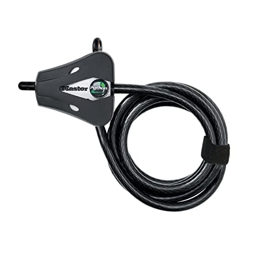 Image of MASTER LOCK Security Cable with Key Lock [Adjustable Locking Cable from 30 cm to 1,8 m] [Python] 8418EURD - Best Used to Secure Sport Equipment, Tools and Outdoor Furniture