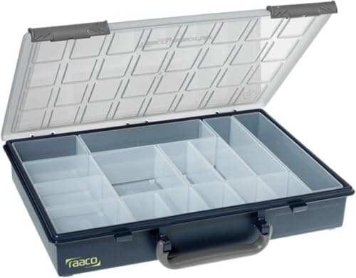 Image of raaco 136211 "Assorter PSC 55 4x8-15" Compartment Box, Blue/Transparent