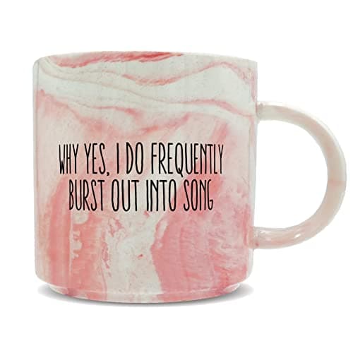 Image of Hippowarehouse Why Yes, I Do Frequently Burst Out Into Song Printed Mug Various Colour Options Ceramic Cup Kitchenware 11oz