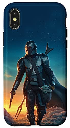 Image of Star Wars The Mandalorian and Grogu Sunset Poster Case for iPhone X/XS