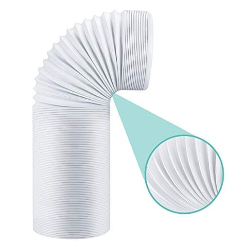 Image of AGPTEK Air Conditioner Hose Pipe - 5.9'' Diameter Venting Duct Extension Kit Universal Flexible AC Exhaust Hose for LG, JHS, Honeywell, Haier, Other Portable AC, Length up to 59'' (Counterclockwise)