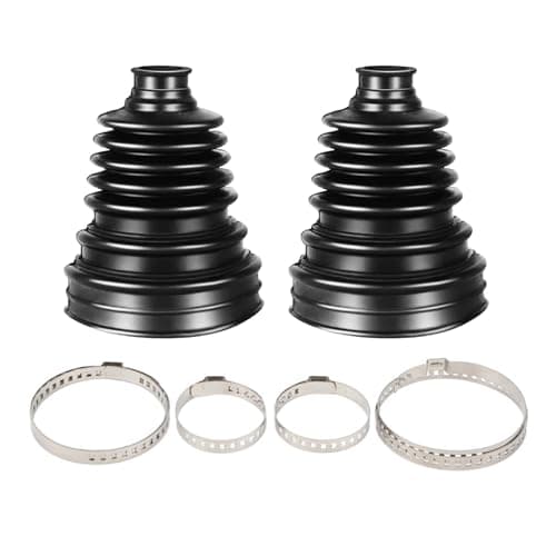 Image of 2Pcs Universal CV Boots with 4Pcs Clamps, Constant Velocity Joint Boot Set Silicone Drive Shaft Joint Boot Set Highly Flexible CV Boots Replacement Ball Head Dust Cover for Cars