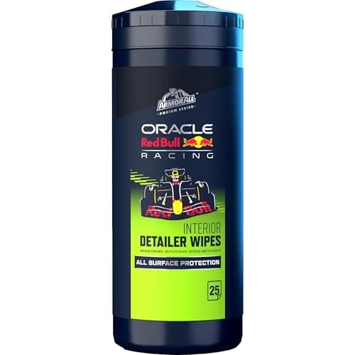 Image of Armor All Podium Series™ Interior Detailer Wipes, UV Blockers, XXL Wipes, Residue-Free Natural Finish, Multi-Surface Interior Clean & Protection, Developed in Collaboration With Oracle Red Bull Racing