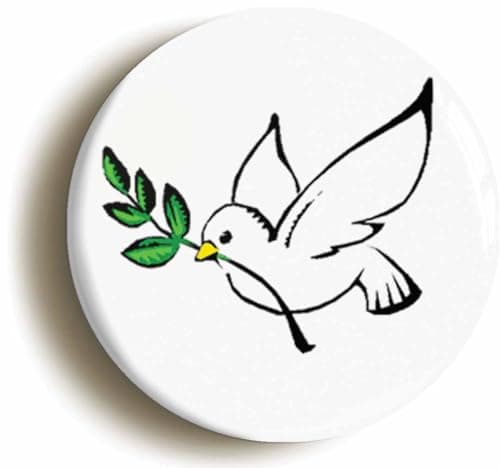 Image of Peace Dove Fridge Magnet (Circular 2inch / 50mm Diameter)