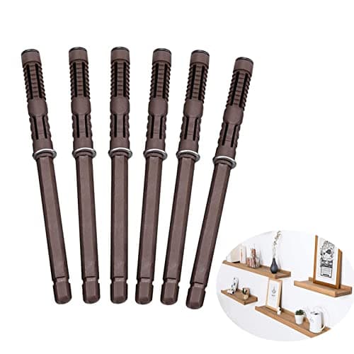 Image of 6PCS Concealed Floating Shelf Brackets, Heavy Duty Invisible Supports for DIY Custom Wall Floating Board Shelves (10 x 100mm)