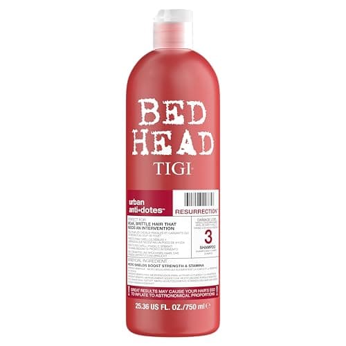 Image of Bed Head by TIGI Resurrection 750ml Shampoo - XXL Deep Moisture Repair for Dry, Damaged & Brittle Hair, Deep Moisturising Salon Formula for Bond Care Treatment, with Colour Protect for Salon-Pro Shine