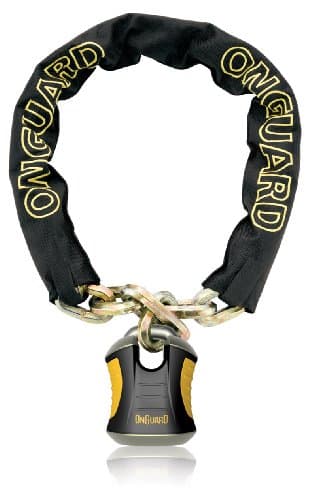 Image of Onguard Beast Chain Lock with X2 Padlock (Black, 110 cm x 12 mm)