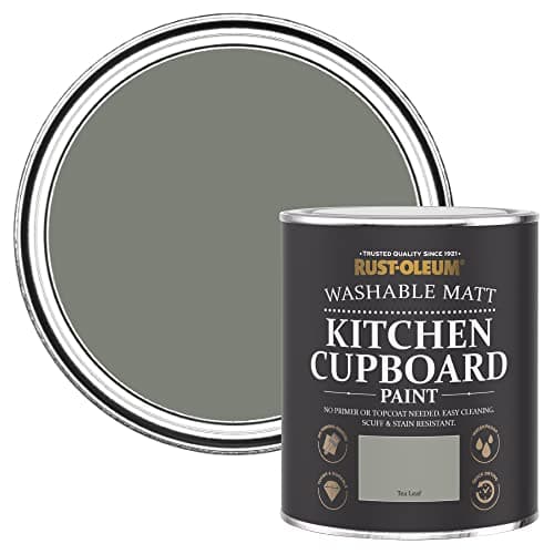 Image of Rust-Oleum Light Green Kitchen Cupboard Paint in Matt Finish - Tea Leaf 750ml