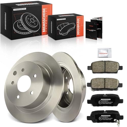 Image of Frankberg Brake Kit incl. 2x Brake Disc + 4x Brake Pad Rear Compatible with Qashqai +2 I J10 NJ10 Juke F15 NV200 Pulsar Replace# SA1226251