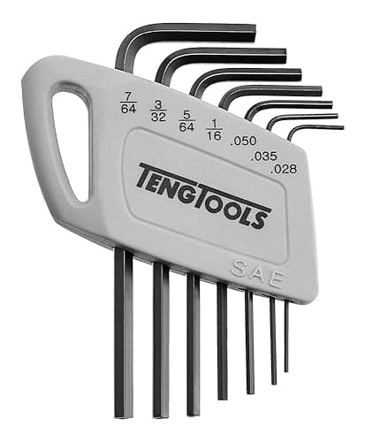 Image of Teng Tools 7 Piece Mini SAE L Shape Allen Wrench Hex Key Set (.028 Inch to 7/64 Inch) - 1477AF
