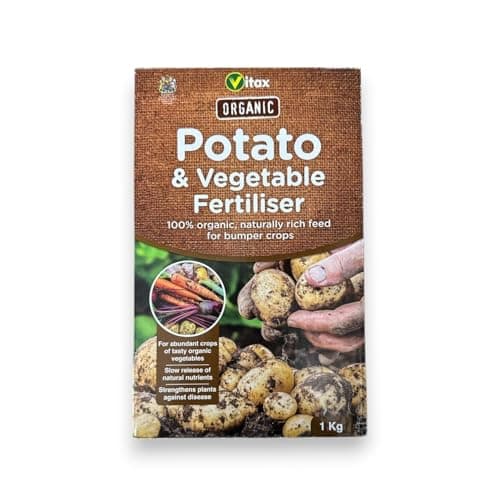 Image of Vitax Organic Potato and Vegetable Fertiliser – Slow-Release Nutrients Plant Food Promotes Bumper Harvests -Ideal for Planters, Barrels, and Gardens - 1kg Box