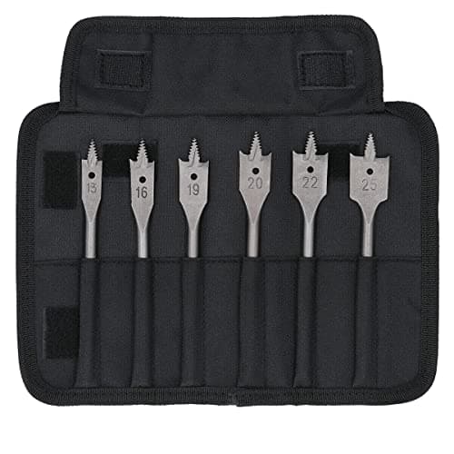 Image of Bosch Professional 6 pc. Self Cut Speed Spade Bit Set (for Fast and Rough Drilling in Softwood, Ø 13-25mm, with Pouch, Accessories Drill Driver)