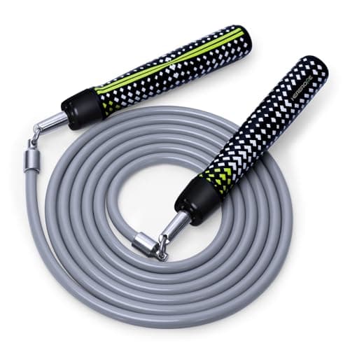 Image of Hererope Weighted Jump Rope, 250G Adjustable Weighted Jump Rope with Ball Bearings, Non-Slip Handle, Durable Steel Cable, Ideal for Men and Women Fitness High Intensity