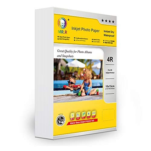 Image of MR.R Inkjet Photo Paper High Glossy 240 GSM 4 x 6 inch 102 x 152mm 10 x 15 cm 100 Sheets Photographic Paper for Canon Hp Epson Inkjet Printers