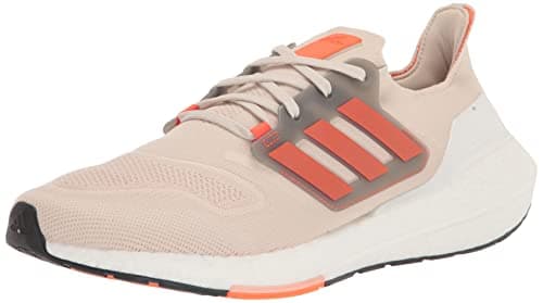 Image of adidas Men's Ultraboost 22 Running Shoe, Alumina/Impact Orange/Black, 8.5