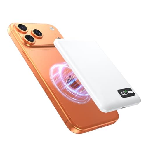 Image of Bolvunes Powerbank Power Bank for iPhone MagSafe 5000mAh Battery Pack Qi2 Slim Thin 15W Max Wireless Charging Qi2 Digital Display Magnetic Portable Type-C for iPhone Air/17/16/15/14/13/12 Series