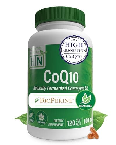 Image of CoQ10 w/BioPerine 100mg 120 Softgels High Absorption, Non-GMO, Soy-Free, 100% Natural Coenzyme Q-10