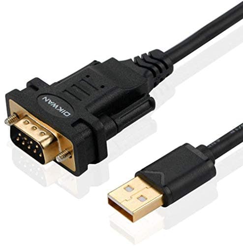 Image of OIKWAN USB to RS232 DB9 Serial Cable Male Converter Adapter with FTDI Chipset for Windows 11,10, 8.1, 8, 7, Vista, XP, 2000, Linux and Mac OS X 10.6 (10ft)