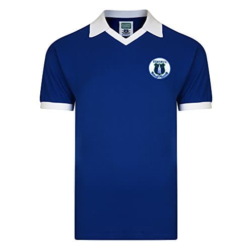Image of Everton 1978 Retro Football Shirt Blue Small Cotton