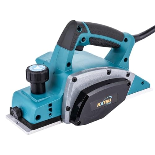 Image of KATSU Tools Electric Planer 600W Handheld Corded Wood Planer, 82mm Planing Width, 2mm Chip Depth, for Woodworking Home Door Furniture 101719