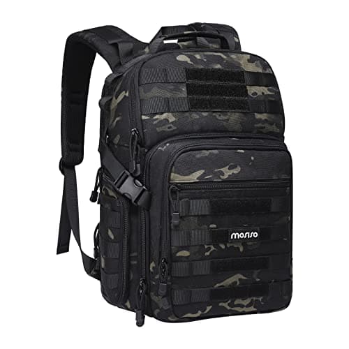 Image of MOSISO Camera Backpack, DSLR/SLR/Mirrorless Photography Tactical Camera Bag Case with Tripod Holder & 15-16 inch Laptop Compartment Compatible with Canon/Nikon/Sony, Night Camouflage