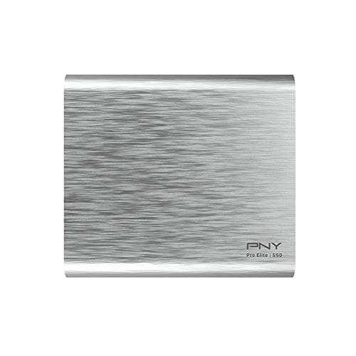 Image of PNY Pro Elite CS2060 Color Edition 500GB USB 3.2 Gen 2 Portable SSD Type-C Silver Brush