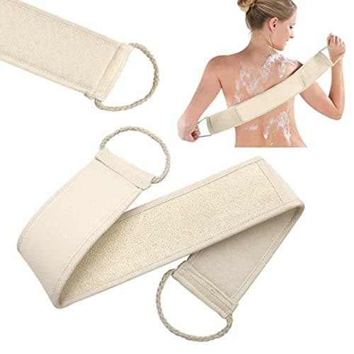 Image of Pinkiou Loofah Back Scrubber Back Washers for Shower Back Exfoliator Strap Bath Sponge Body Scrubber Back Exfoliator for Shower Dry Clean Pad for Men & Women Bathroom Accessories