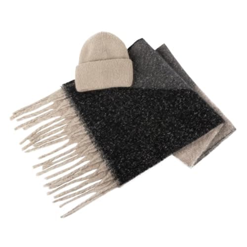 Image of totes toasties Ladies Chunky Woven Blanket Scarf & Hat Gift Set