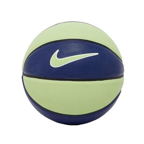Image of Nike Swoosh Skills Mini Basketball – Training Basketball – Mini Basketball for Skills Training & Leisure, Deep Royal Blue/Vapor Green/White, 3