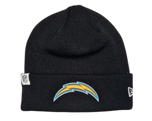 Image of New Era Los Angeles Chargers NFL Loop Label Knit Black Beanie